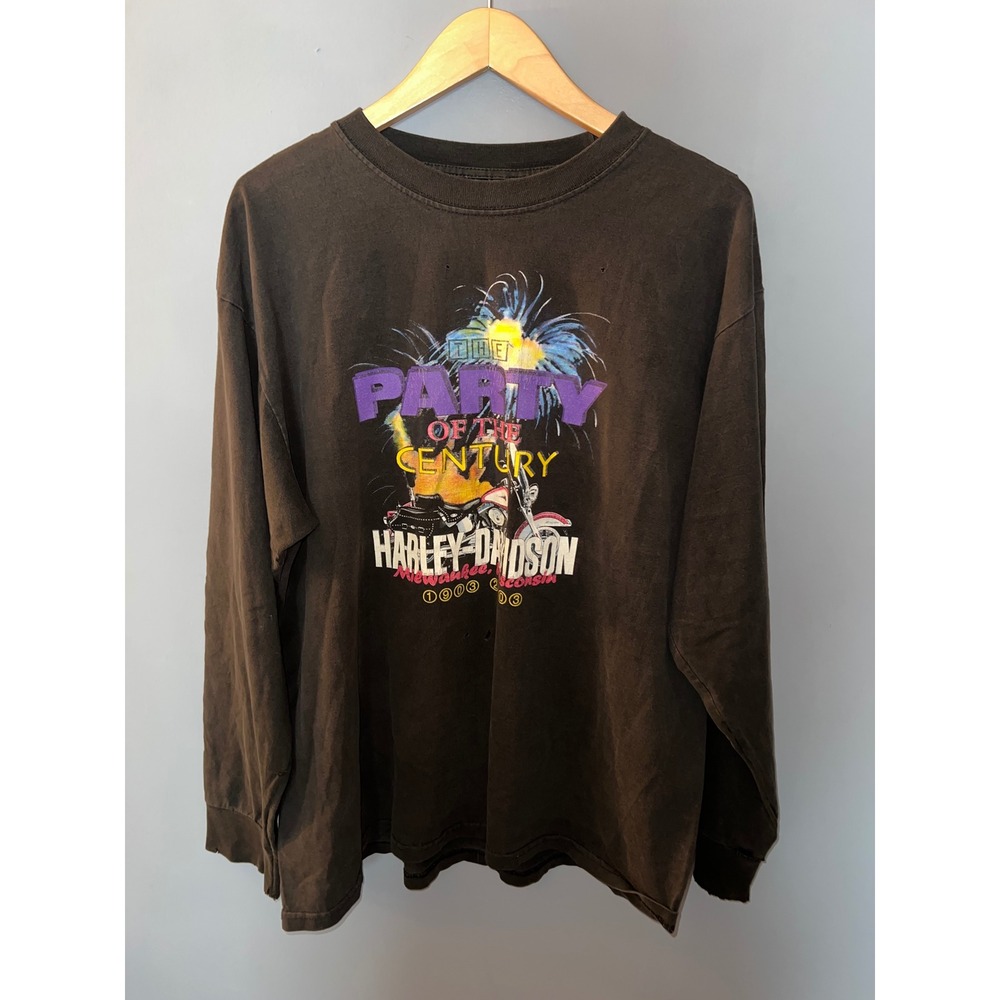 Vintage Harley Davidson 100th Anniversary Party of the Century Long Sleeve Shirt